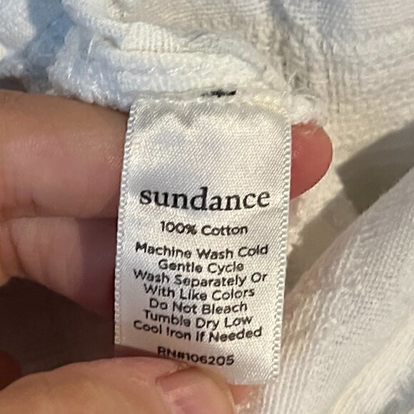 Sundance white cotton textured casual pants - Picture 5 of 5